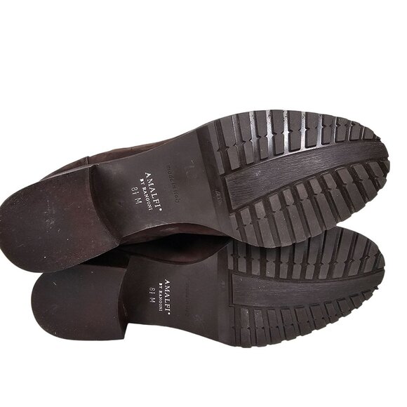 Amalfi‎ By Rangoni Womens Brown Suede Knee-High Boots 8.5M Made In Italy - Picture 9 of 16